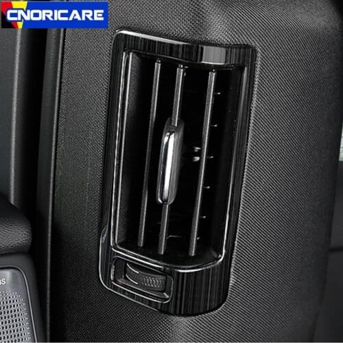 Car Rear B-Pillar Air Conditioning Outlet Frame Decoration Cover Trim 2pcs Stainless Steel For Volvo XC60 2018