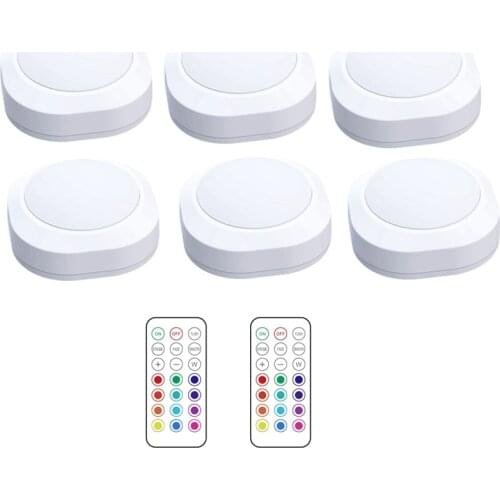 Wireless Remote Control Night Light RGB 13 Color Atmosphere Lamp LED Wall Lights Decoration For Home Cabinet Bedroom