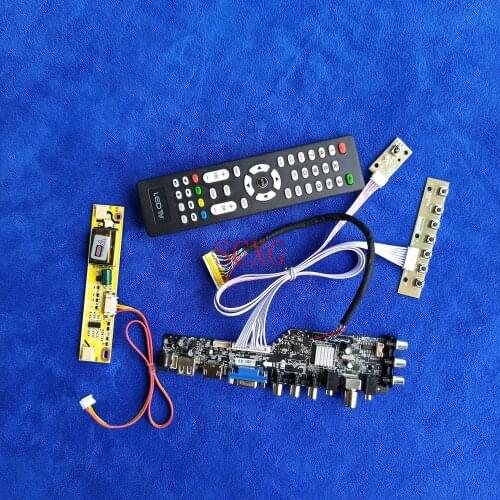 HDMI-compatible USB VGA 2CCFL KIT LCD matrix drive board DVB Signal Digital Fit LM215WF1/LM215WF2/LM215WF5 1920*1080 LVDS 30 Pin