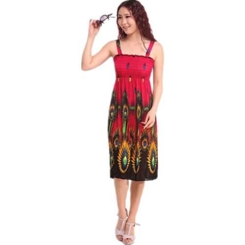 Summer Acrylic Womens Long Dress Party Beach Bohemian Comfortable Milk Silk