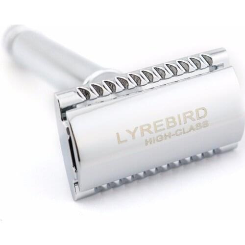 Lyrebird high-class Silvery double edge safety razor Shaving razor S3 Top quality with white box 10PCS/LOT NEW