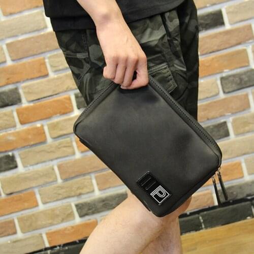 Male Handbag Fashion Hand Catch Package Business Affairs Leisure Small Clutch Bag for Phone Key Wallet High Quality Handbags