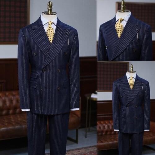 Mens Blazers Sequins Groom Tuxedos Two-Button Groomsmen Custom Made Best Man Suit Wedding Bridegroom 2 Pcs Suits (Jacket+Pants)