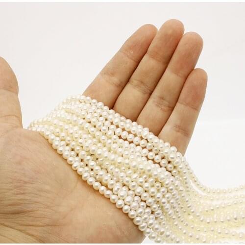 Natural Freshwater Pearl 4-4.5mm Fashion Baroque Beads Jewelry and Jewelry DIY Necklace Bracelet Earrings Jewelry Accessories