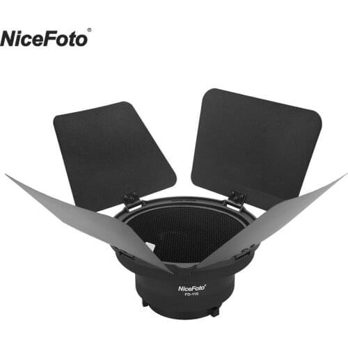 NiceFoto FD-110 Mount Light Focusing Adapter Lights Honeycomb for LED Video Light for Aputure Light COB 120T 120D Bowens Mount