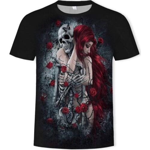 2018 NEW 3d skull poker funny t shirts Men HOT Brand Mens Casual 3D Printed T shirt Men Clothes tshirt summer top European size