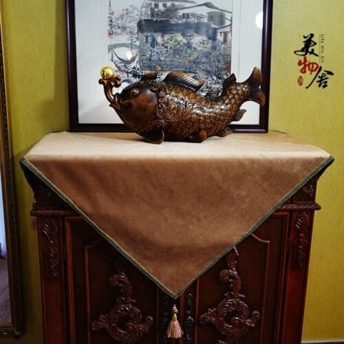 New Monochrome Golden Coffee Europe Refrigerator Dresser Night Table Cloth Cover Wedding Room Sofa Home Hotel Bedding Decoration