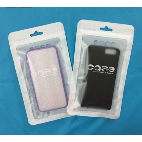 12*21 cm 500 pcs Bright glossy or Matte frosted Packaging Plastic zipper Bags Phone Accessories Mobile Phone Case Cover bags