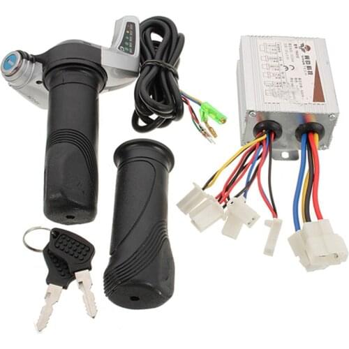 24V 500W Motorcycle Brush Speed Controller & Scooter Throttle Twist Grips(6.5)