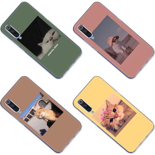 Animal cute cat kitten Silicone Case for Xiaomi Mi POCO X3 NFC M3 F3 Note 10 S 10i 10T 11X Pro 11i 11 Ultra 11 Lite Soft Cover