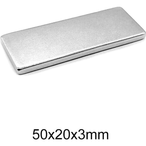 2~20pcs 50x20x3 Strong Quadrate Neodymium Magnet 50mm x 20mm NdFeB Magnetic magnet 50x20x3mm Rare Earth Magnets sheet 50*20*3