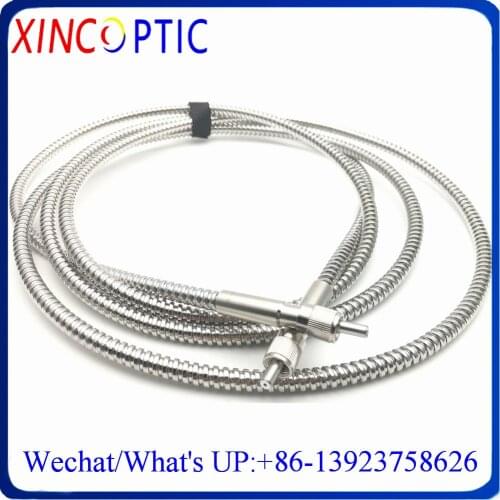 SMA905-SMA/FC NIR Optimized Quartz Metal Fiber 600/660um,400-2200nm,NA:0.22,PI,6.0mm 2M Armored Fiber Optical Patch Cord Cable