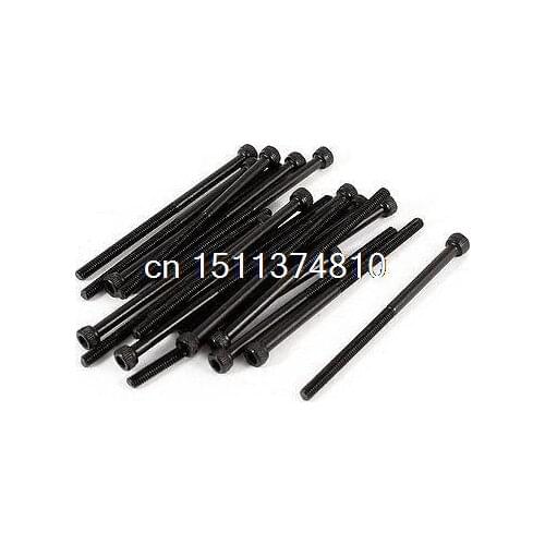 20 Pcs 12.9 Steel Alloy Hex Socket Pan Head Knurled Cap Screw Bolt M2.5x45