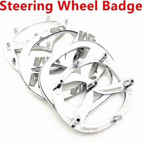 High Quality ABS Chrome Silver 3D Car Steering Wheel Logo Badge Emblem Decal Sticker Styling Auto Accessories For Mazda 2 3 6 5