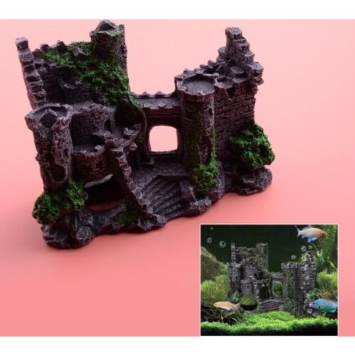 Castle Tower Artificial Fish Tank Aquarium Landscaping Underwater Ornament Decoration European fashion
