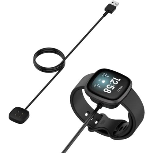 Smart Watch Charger Magnetic Charging Dock For Fitbit Versa 3 USB Fast Charging Cable Power Cradle For Fitbit Sense / Versa3