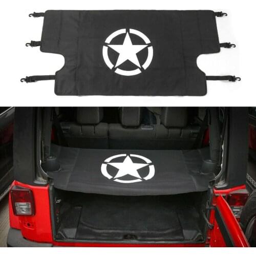 Chuang Qian Rear Trunk Cargo Organizer Tailgate Cover Shield for 2007-2018 Jeep Wrangler JK JKU Sports Sahara Freedom Rubicon