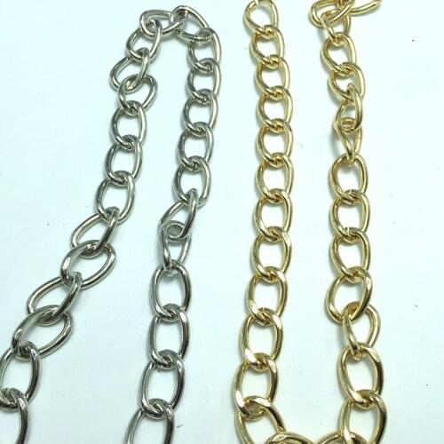 Gold Metal Chain 11mm Gold Tone Metal Small Curb Link Unfinished Iron Chain