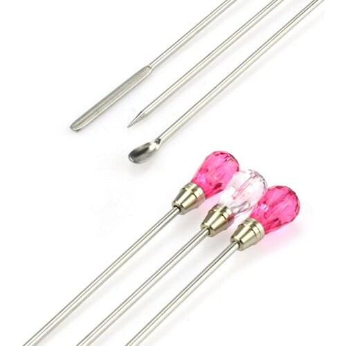 1pc Nail Art Stirring Rod Tool Acrylic Powder UV Gel Polish Spoon Acrylic Dotting Pen Manicure Nail Glitter Decor Tool LA320