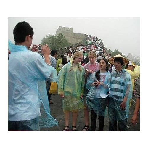 1PC Disposable Raincoat Adult Emergency Waterproof Hood Poncho Travel Camping Must Rain Coat Unisex
