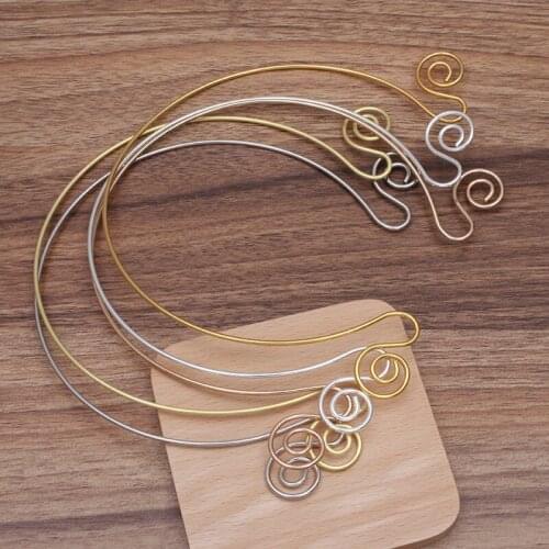 100pcs Brass Metal Wired Chokers Necklaces Findings DIY for Women Fashion Jewelry Bib Collar Necklace Statement Punk Design