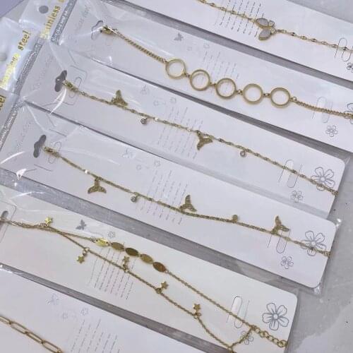 13 Pcs/Lot Fashion Stainless Steel Bracelets Wholesale Mix Styles Classic Jewelry For Women And Girls