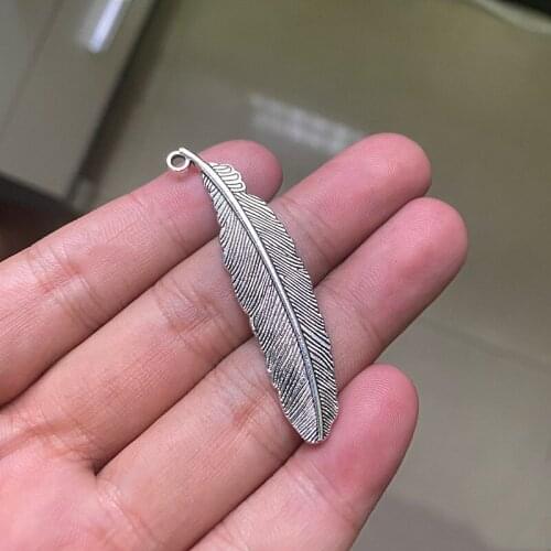 18pcs Fashion Feather Pendants Necklace Aesthetic Accessories Jewelry Making Supplies, Charms For Jewelry Making Gifts For Women