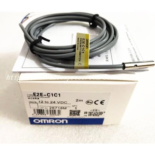 2PCS E2E-C1C1 M6 NPN 12V-24V NO Omron Proximity Switch Sensor New High Quality