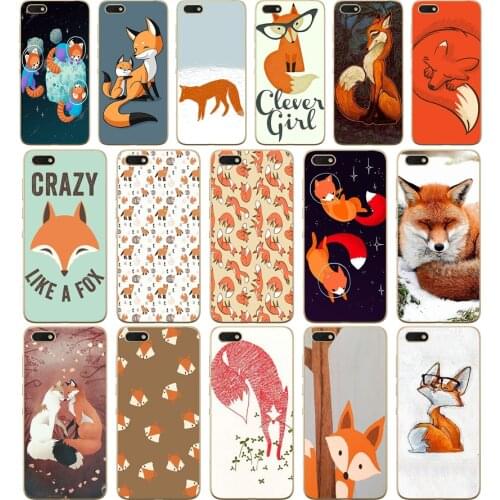 72DD sly fox Soft Silicone Cover Case for Huawei honor 9 10 Lite 7A 5.45 7a pro 7c 5.7 inch 7x 8x case