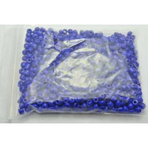 800 Royal Blue Opaque Glass Seed Beads Rondelle 4mm (6/0)