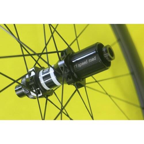 740g 42mm asymmetric tubular road disc straight pull center lock 350 bicycle carbon rear wheel UD 3K 12K twill 24H 700C Bike