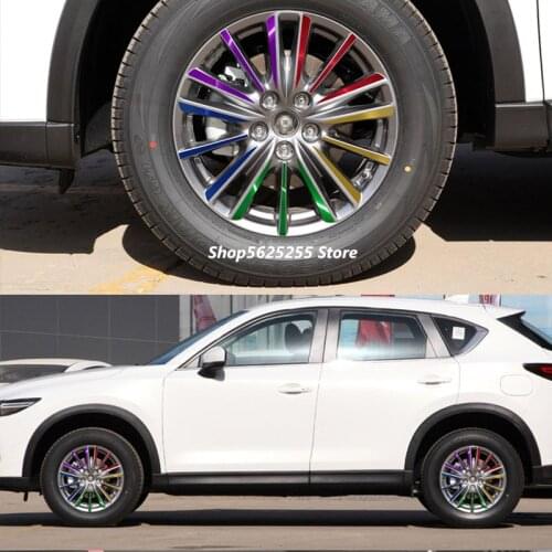 Car Sticker For Mazda CX5 2019 2020 Accessories 2018 2017 Wheel Hub Stickers 17inch Wheel Carbon Fiber Protective Film