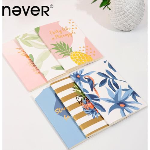 Never Pineapple Series Notebook Blank Paper Notepad Girly Student Simple Style Diary Scrapbooking Book Office School Stationery