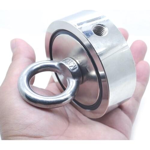 Double Sided MAX D136MM MAX600KG Neodymium Magnet Big Magnetic Material Powerful Salvage Magnet Fishing Magnets Permanent Imanes