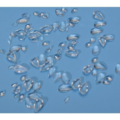 100pcs Flatback Transparent Clear Crystal Cabochon Bead Glass Cabochon Cameo Fit DIY Pendant Jewelry Making Craft