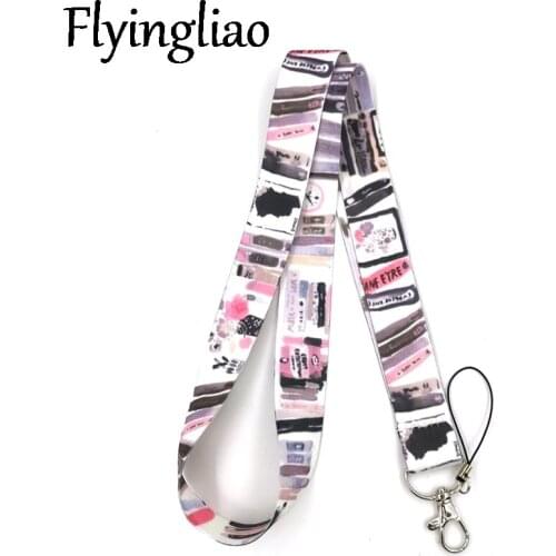 Reading Books Bookshelf Neck Strap Lanyards ID badge card holder keychain Mobile Phone Strap Gift Ribbon webbing necklace Gifts