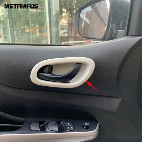 For Nissan Navara NP300 ST 2014-2018 2019 Inside Door Handle Bowl Cover Trim Decoration Frame Interior Accessories Car Styling