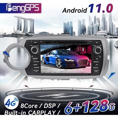 Android 11.0 CD DVD Player For Toyota Yaris 2012-2015 GPS Navigation Multimedia Headunit Touchscreen With Carplay 4+64G DSP