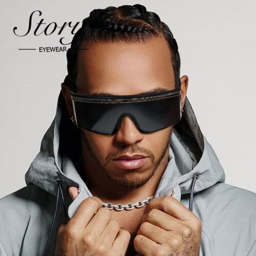 Story One Piece Futuristic Windproof Goggles Mask 2020 Luxury Brand Designer Oversized Shield Sunglasses Women Men Shades S20801