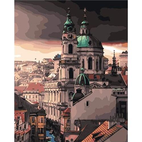 Landscape Framed Pictures DIY Painting By Numbers DIY Oil Painting On Canvas Home Decoration Drop Shipping GX26568 40X50CM