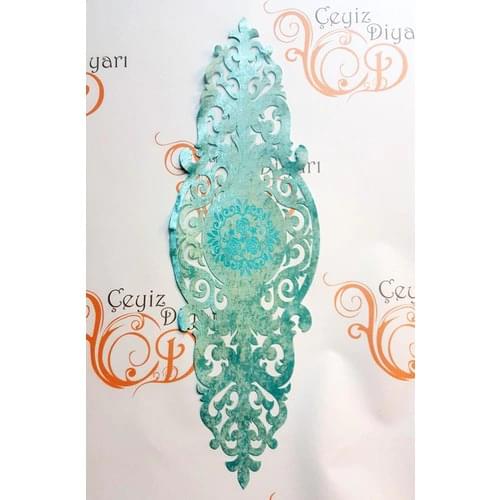 Land Of dowry Roseart Velvet Runner Turquoise