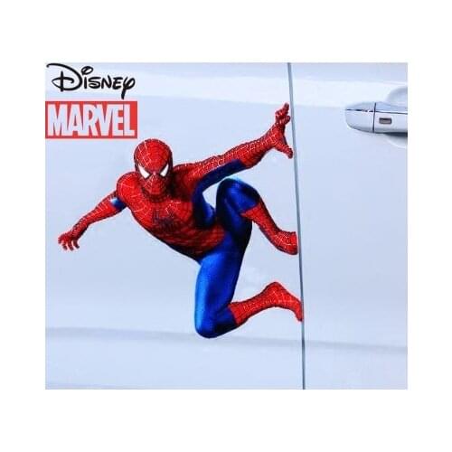 Marvel 3D Three-dimensional Spiderman Cartoon Decoration Sticker Car Sticker Motorcycle Color Sticker Car Body Simulation Home