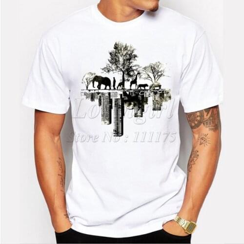 Newest 2019 mens fashion short sleeve city and downtown printed t-shirt Harajuku funny tee shirts Hipster O-neck cool tops