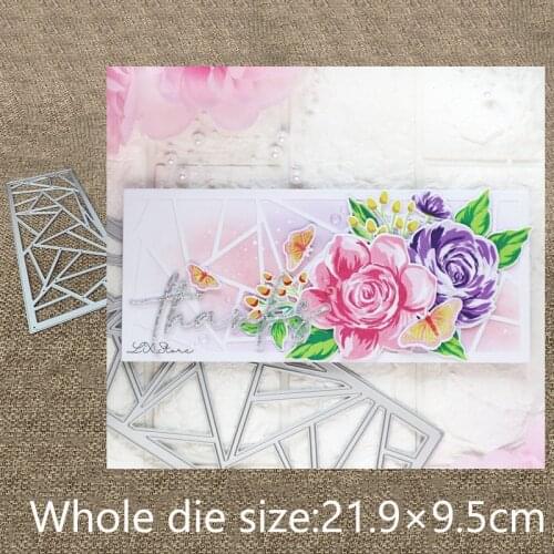 New Design Craft Metal stencil mold Cutting Dies Fractured frame decoration scrapbook die cuts Album Paper Card Craft Embossing