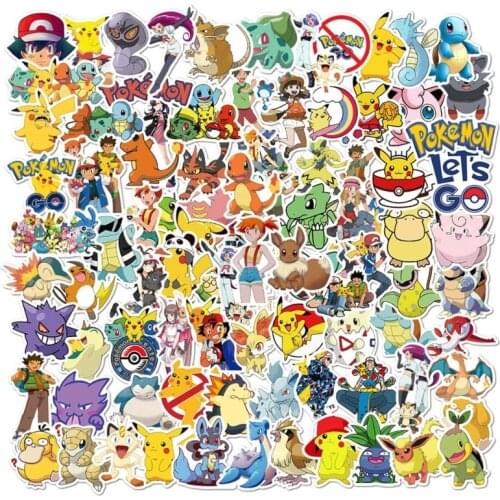 Pokemon Originales Tattoo Stickers 100PCS Action Figure Surprise Cartoon Kids Girls Christmas lols Birthday Gifts Pokemon Sticke