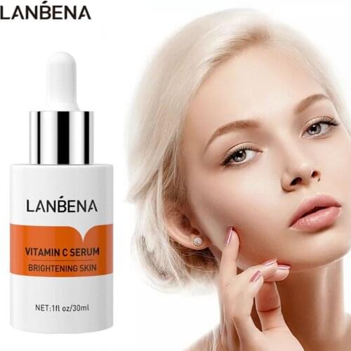 LANBENA Vitamin C Whitening Facial Serum Brighten Skin Anti Oxidation Remove Freckle Anti Wrinkle Improve Dull Skin Skin Care