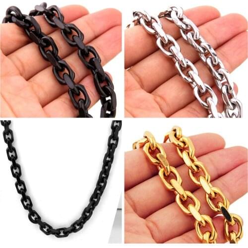 8mm Stainless Steel Necklace For Men And Women Collar Choker Gold Black Silver Color Holiday Gifts Male Goth Jewelry Accessories