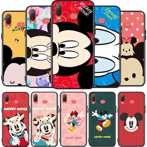 Couple disney mickey cute for Samsung Galaxy A9 A8 Star A750 A7 A6 A5 A3 Plus 2018 2017 2016 Silicone Soft Black Phone Case