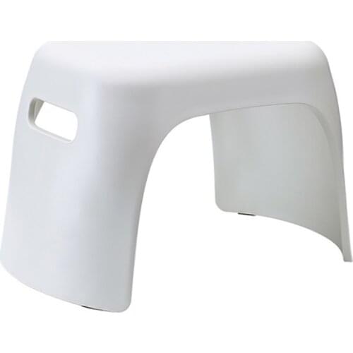 Plastic White Child Step Stool for Boys & Girls, Thicken Toilet Training Step Stool with Side Grip for Kids, 33x20x21cm
