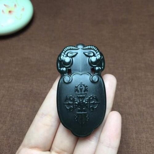 Hetian jade sapphire pendant hp07